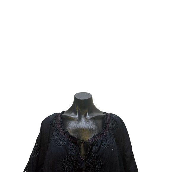 3J Workshop Navy Eyelet Embroidered Tunic Dress, Size XL - Picture 4 of 7